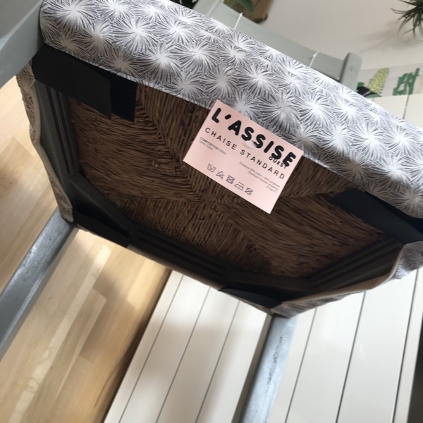 galette de chaise futon gris 4 scratch